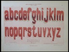 LETTRES EGYPTIENNES - 1903 - HELIOTYPIE POCHOIR, TYPOGRAPHIE, LABBE, ALPHABET