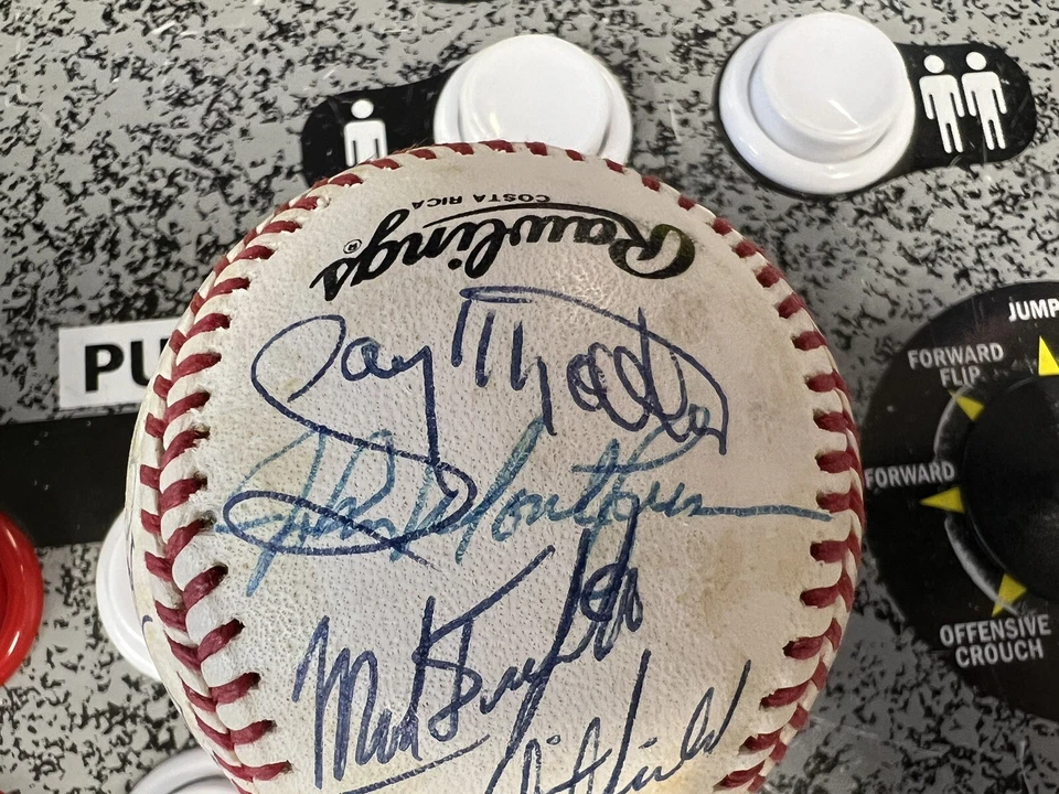 Vintage Signed Autographed NL Baseball Enos Slaughter Bill Rigney Hank Sauer +13 - Image 4 of 4