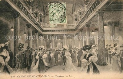 Monte-Carlo Atrium du Casino Dessin Kuenstlerkarte