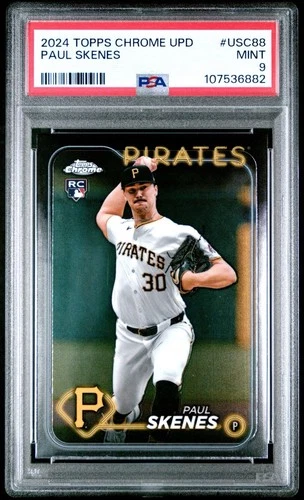 2024 Topps Chrome Paul Skenes #USC88 PSA 9 Mint RC Pirates Rookie Update Series