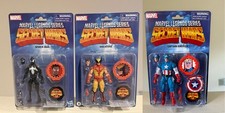 Hasbro Marvel Legends Secret Wars Symbiote Spider-Man  Wolverine  Capt. America