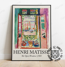 Henri Matisse The Open Window Poster – Vintage Colourful Wall Art Print Gift