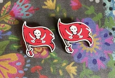 2 Pce TAMPA BAY Football Team Silicone Focal Beads DIY Jewelry Beadable Pens