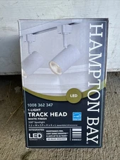 Hampton Bay White 1-Light Integrated LED Mini-Cylinder Linear Track Lighting Hea