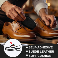3 Pairs Shoe Tongue Pads Soft Suede Leather Self Adhesive Inserts for Men Wom...