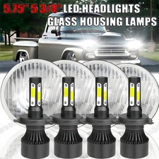 Dot For Chevy 3100 Truck 1958 1959 5.75 Round Led Headlights Hilo Beam