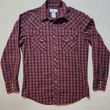 Vintage Wrangler Pearl Snap Western Shirt Mens Medium Long Sleeve