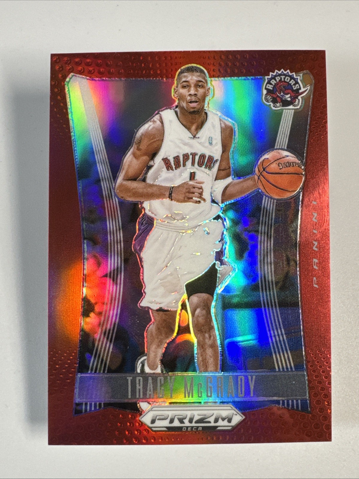 2023-24 Panini Prizm Deca - Tracy McGrady #243 Red Prizm 25/199 Raptors