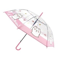 Chiikawa Clear Auto Open J Handle Stick Umbrella for Rain, Rainproof