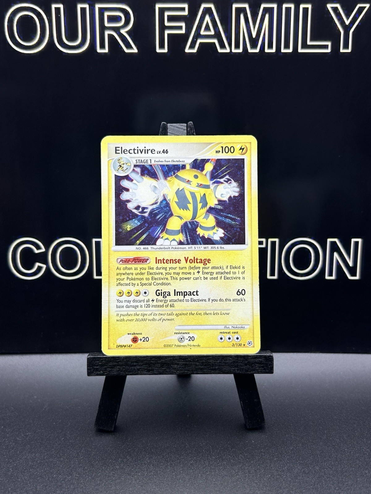Electivire 3/130 Diamond and Pearl Holo Rare Pokémon TCG 2007 LP