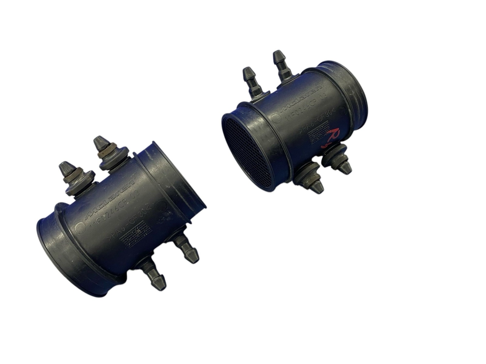2016-2021 MCLAREN 570S RWD 3.8L LEFT RIGHT SIDE MASS AIR FLOW METER TUBE SET OEM