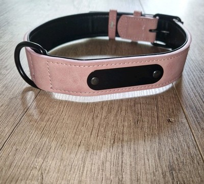 Hundehalsband Jacks O Be Rosa 2XL XXL Kunstleder Halsband Für Hunde