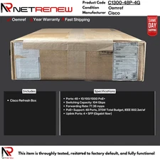 ✅ Refresh Catalyst   Cisco C1300-48P-4G Ethernet Switch 48-Port