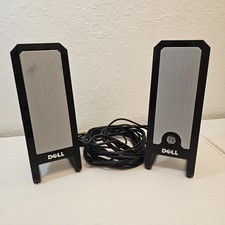 Dell A225 USB Powered Computer Speakers Wired 3.5mm Volume Control Black