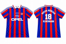 Vintage 1995s Adidas Bayern Munich Jersey KLINSMANN Germany Retro Football Shirt