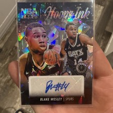 2023-24 Panini Nba Hoops Premium Stock - Hoops Ink Blake Wesley Ice Prizm (AU)