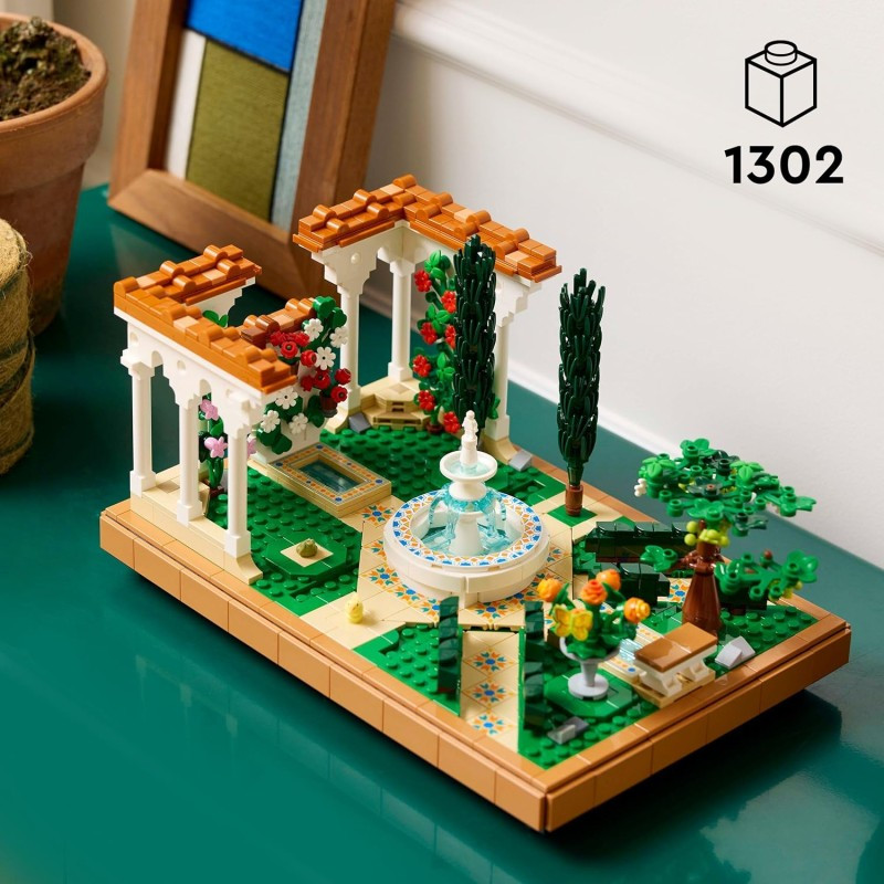 LEGO 10359 Icons Il Giardino della Fontana, Kit di Modellismo per