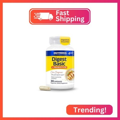 ENZYMEDICA Digest Basic + Probiotics Capsules, 30 Count
