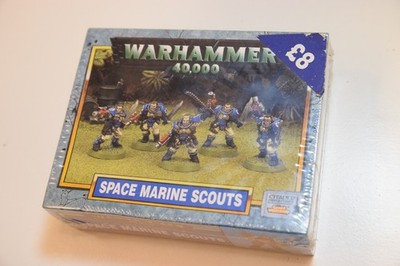 Warhammer 40k Space Marine Scout Box: 5x Scouts. Versiegelt, Herstellungsdatum 1999