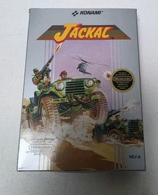 NES Jackal Complete in Box Nintendo Circle Seal Near Mint