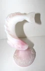Fenton Rosaline Pink Glass Trout Jumping Fish Paperweight - Numbered