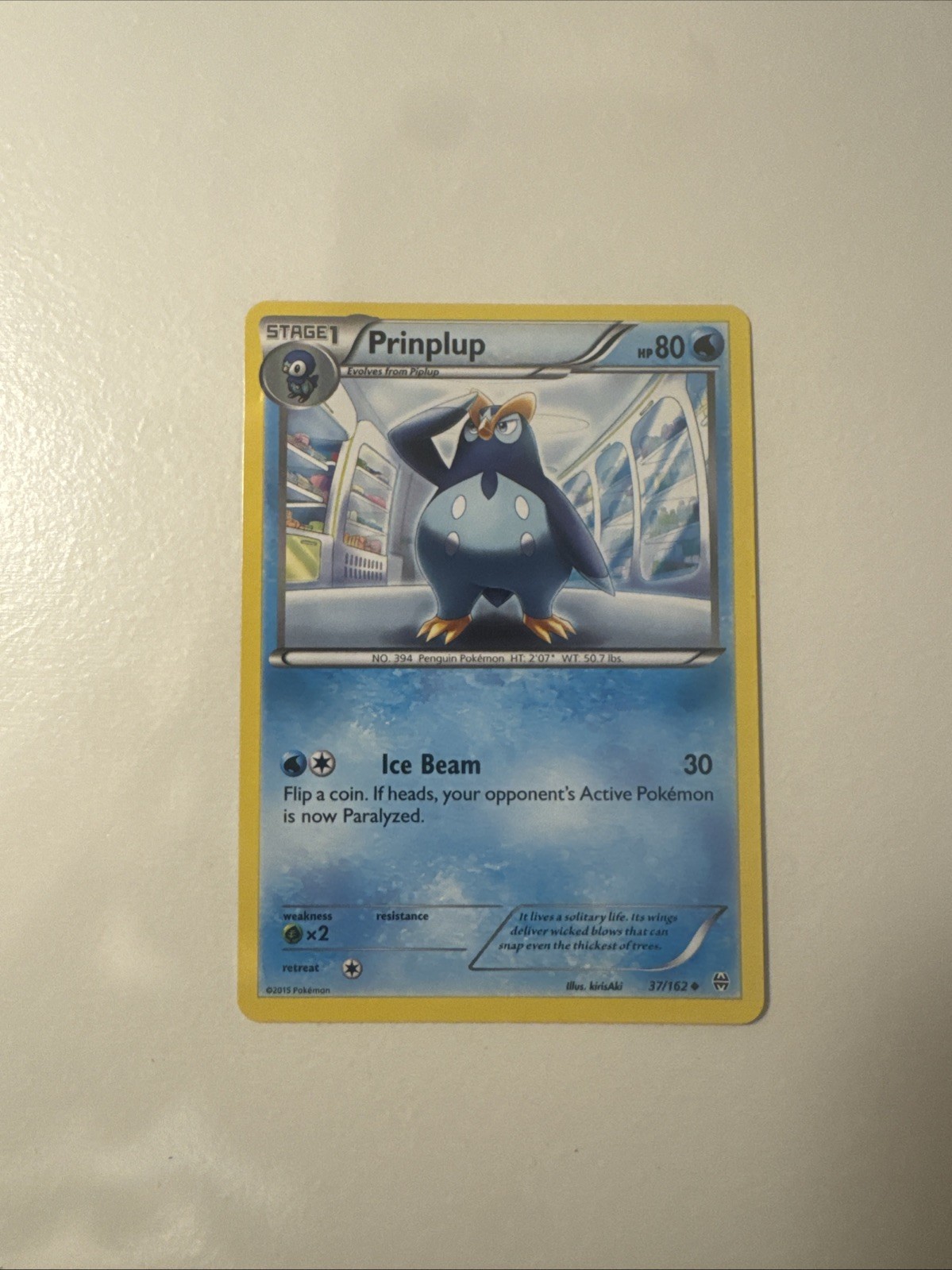 Pokemon Prinplup 37/162 XY Breakthrough 2015 Nm