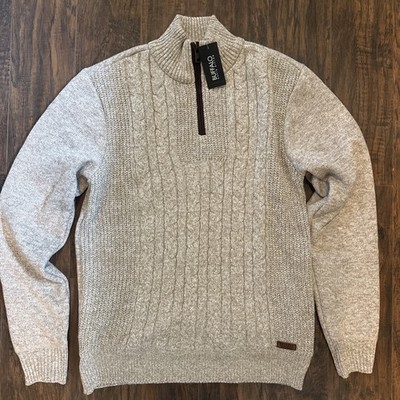 Buffalo David Bitton Watcher Jute Mix Cable Knit Sweater Size Small Retail $99