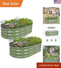 Galvanized Raised Garden Bed- Planter Garden Boxes Outdoor, Raised Beds for G...
