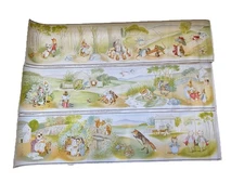 Set of 3 Peter Rabbit Beatrice Potter 1952 40” x 9.5” Wall Border Panels 