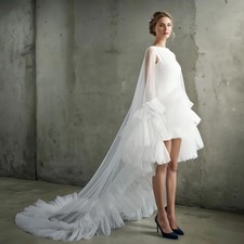 Bridal Wedding Jacket Boleros for Wedding Dresses Ruffle Wedding Cape Veil Sheer