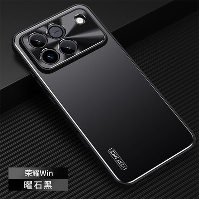 For Honor Win, Aluminum Metal Back Shockproof Phone Case Hybrid Armor Cover