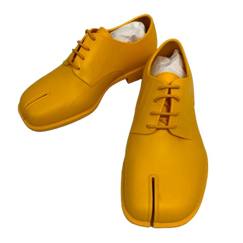 Maison Margiela S58Wq0125 Tabi Rubber Shoes Lowfa Derby Lace-Up Yellow Women'S - Picture 1 of 9