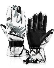 Winter Ski Gloves - 5 Finger Waterproof Winter Gloves,Snowboarding Large