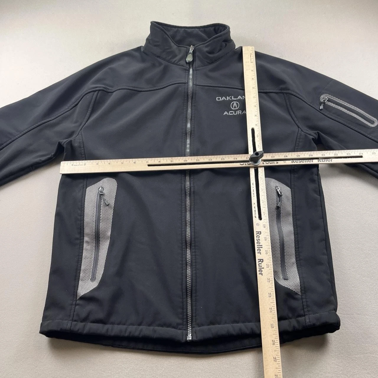 Acura Jacket Mens Small Black Softshell Oakland Cars Employee Fleece Lined Zip - product detail image 9