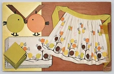 Des Moines Iowa, National Handcraft Institute, Apron & Napkin Ad 1982 Postcard 