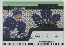 2022-23 Upper Deck Credentials Horizontal Green 3/25 Nicholas Abruzzese Nick o4u