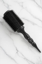 Cocco Black Series Ceramic Boar Brush S8 Round Hair Styling Brush Dual Bristles