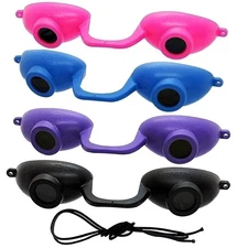 Super Sunnies Tanning Goggles - 4-Pack Flexible Assorted Colors - UV Eye Protect