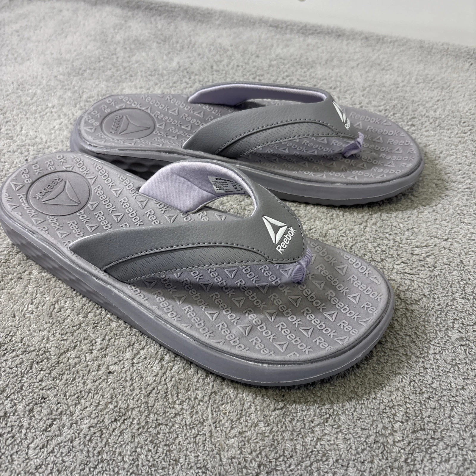 Reebok Sandalo Donna 9 Grigio Densità Infradito Perizoma Casual Comfort WMRE24GX008