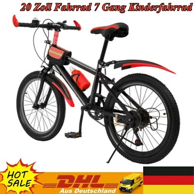 MARKENLOS 20 Zoll Fahrrad 7 Gang Kinderfahrrad Jungenrad MTB Mountainbike Bike Kinderrad