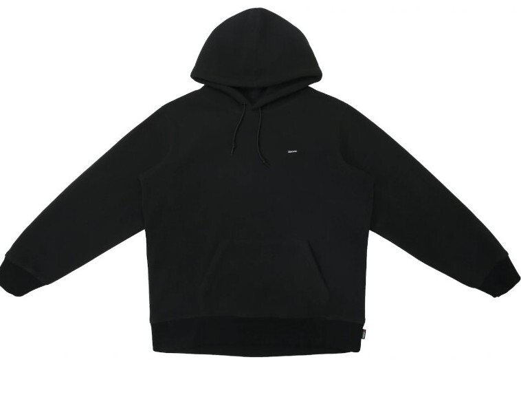 FW17 Supreme Polartec Small box logo Hooded Sweatshirt Black 