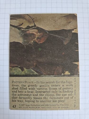 Topps 1967 Planet of The Apes Film #43 BARGAIN BUY ONE GET ONE FREE READ INSIDE - Picture 2 of 2