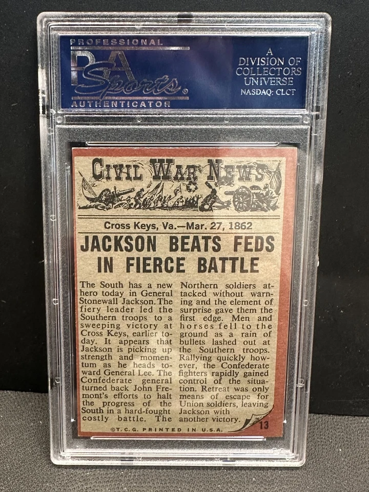 Dying Effort 1962 Civil War News Vintage Card #13 Graded PSA 8 NM-MT - Image 2 of 2