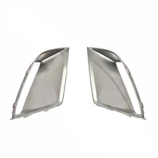 Front Bumper Fog Light Grille Trim Cover Right+Left Silver For Audi RS7 2014-18