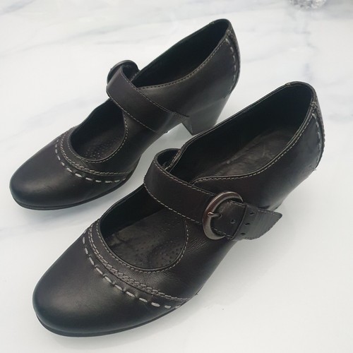 Medicus Black Mary Jane Court Shoes Mid Heel UK5 EU38 US7 Pumps Contrasting Seam