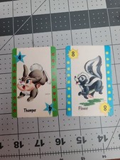 Two Vintage Walt Disney Bambi Playing Cards Flower Thumper