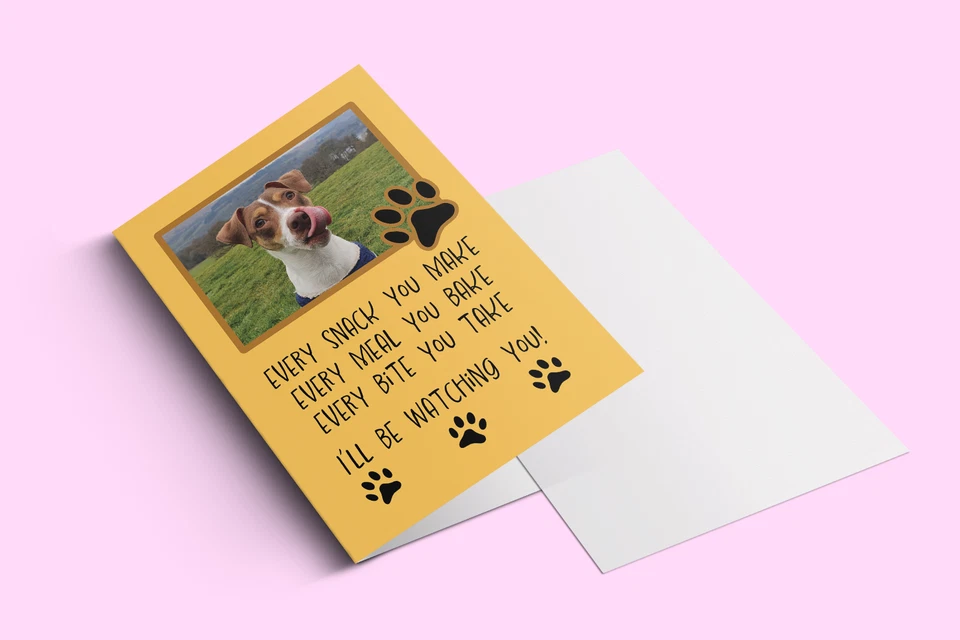 Photo birthday card from the dog Picture Personalised Card For Dog Mum Dad Paws - Image 2 of 4