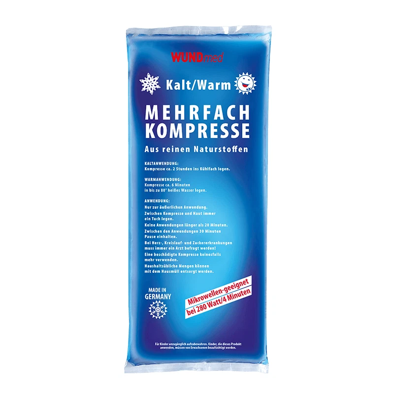 6x WUNDmed Mehrfach Kompresse kalt/warm groß 28,5 x 11,5 cm