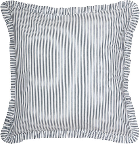 Sawyer Mill Blue Fabric Euro Sham 26x26 Ticking Stripe Farmhouse VHC Brands - Picture 3 of 6