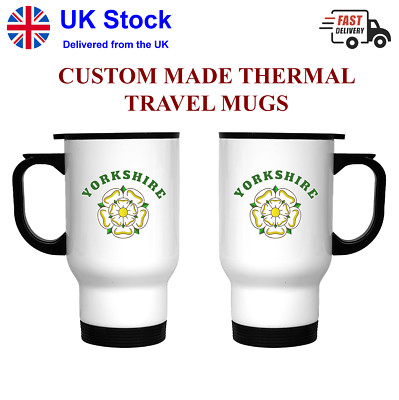 YORKSHIRE PRINT REISEBECHER PREMIUM EDELSTAHL ISOLIERT TEE KAFFEE